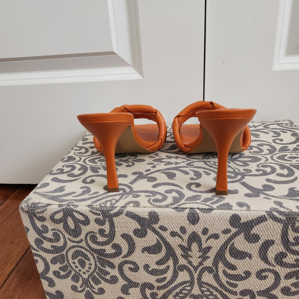 Vince Camuto Women's Orange Woven Slide Mule Sandals Sz 8M - Picture 3 of 6